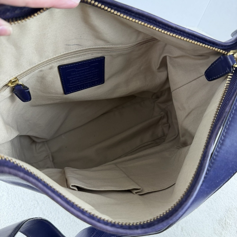 Coach Legacy Duffle Leather Purple Shoulder Crossbody Handbag 23420 Tassels - Picture 14 of 16